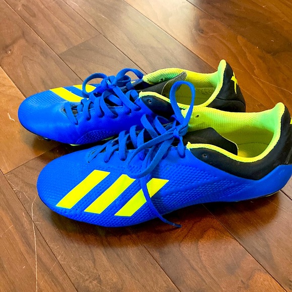 adidas Other - Adidas men’s sport cleat sz 7 royal blue lime green style DB9336 excellent shape